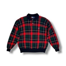 Vintage Polo Ralph Lauren Tartan Plaid Knit Pullover Sweater Mens XL   MINT