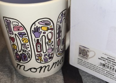 Dog Momma 14oz Enesco Simply Mud Coffee / Tea Mug, Dog Mom New w/Box