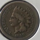 Indian Head 1859 Small Cent Copper Circulated Philadelphia Business Strike KM#85