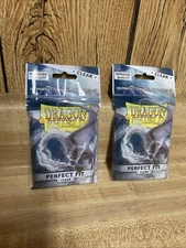 2 Pack Dragon Shield Sleeves: Perfect Fit Standard - Clear 100CT Each New