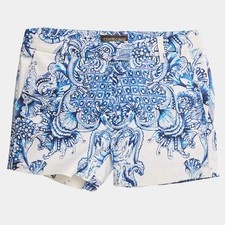 Roberto Cavalli Kids White Printed Cotton Short 1012 Yrs