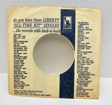 Liberty Records Company Sleeve 45 RPM All Time Hit Singles Statue of Liberty