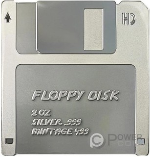 FLOPPY DISK TechStalgic 2 Oz Silber Münze 2$ Niue 2024
