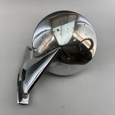 Vintage 50s Right Round Car Automobile Chrome Side Mirror Genuine