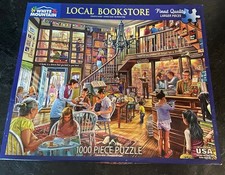 White Mountain Local Bookstore 1000 Pc Puzzle Complete