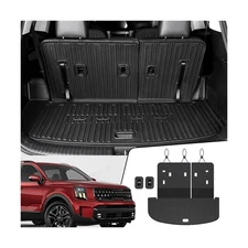 Cargo Mat with Backrest Mats for 2020-2025 Kia Telluride 7/8 Passenger Car Ma...