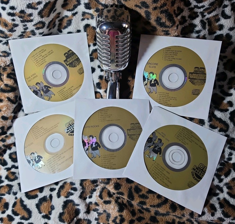 5 Geniune CD+G KARAOKE Discs - Elvis Presley 50'S 60'S 70'S Mixed CD Music Sale