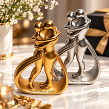 Personalised Wedding Couple Statue Custom Names Date Anniversary Gift