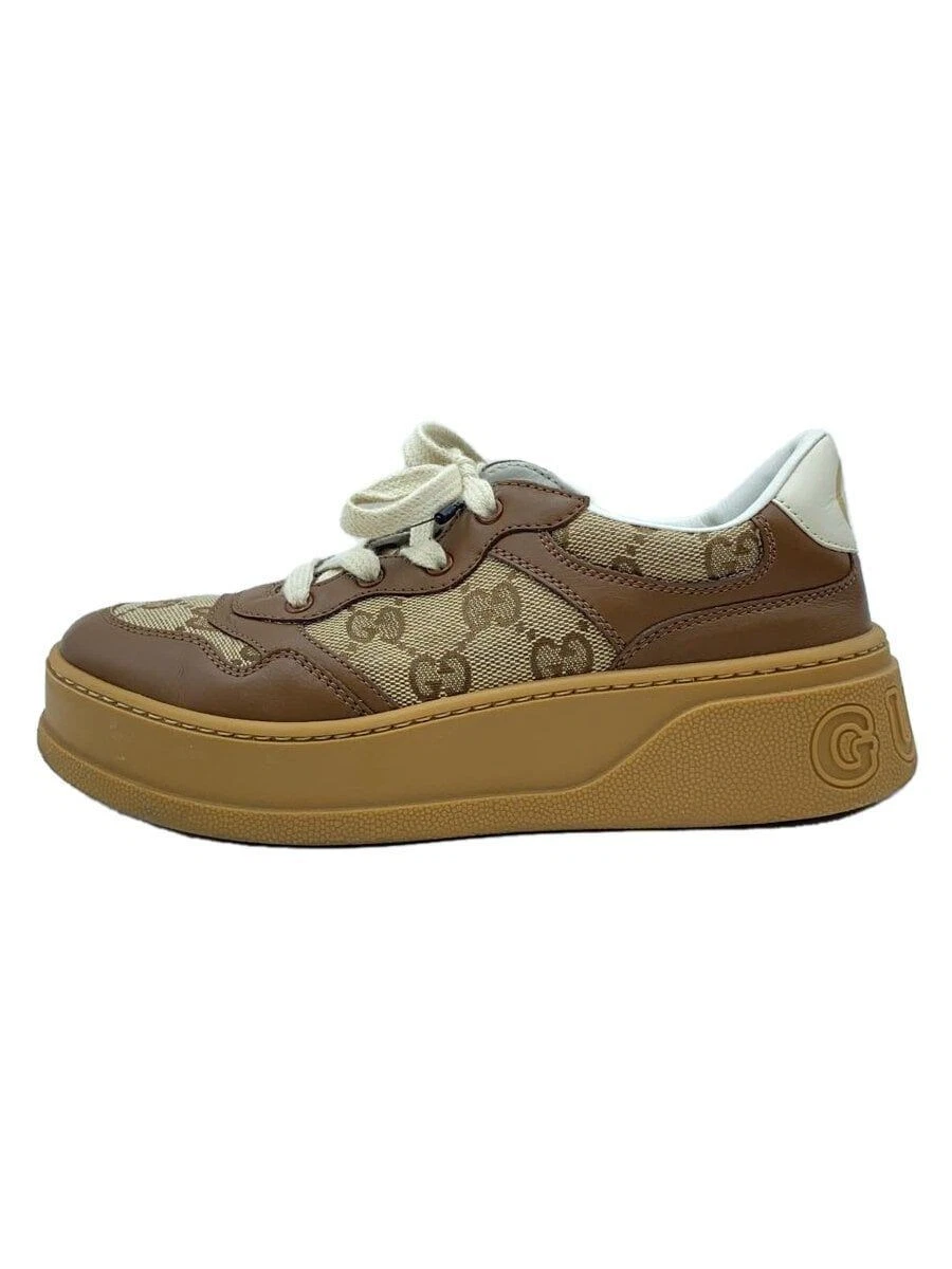 Chaussures enfant GUCCI GG baskets toile marron 755894 occasion
