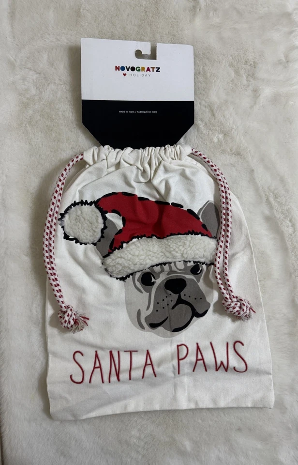 Novogratz Navidad Vacaciones Frenchie/Bulldog Francés Saco de Regalo Foto 2 de 2