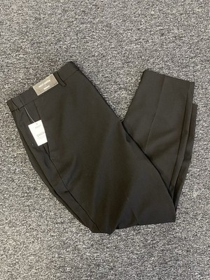 Next schwarze schmale formelle Arbeitskleidung Grundnahrungsmittel schlankmachende zierliche Hose UK18P PD