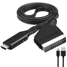 SCART To HDMI Converter Audio Video Adapter For HDTV Sky Box STB Plug HD TV DVD