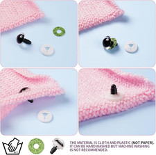 6pcs 40mm Safety Eyes for Amigurumi Glitter Plastic Safety Eyes for Crochet w...