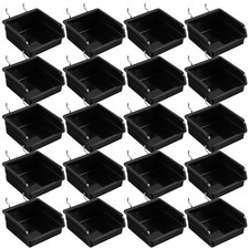 20 Pack Pegboard Bins With Metal Hooks, Black Storage Bins,