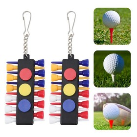 2 Sets Golf Tee Storage Case Accessories for Men Accessory Holder