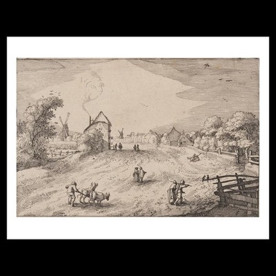Claes Jansz. Visscher - The Road Toward Leiden, from Views in the Surroundings o