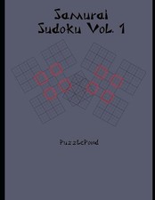 Samurai Sudoku: Vol. 1 by Puzzle Pond Paperback Book