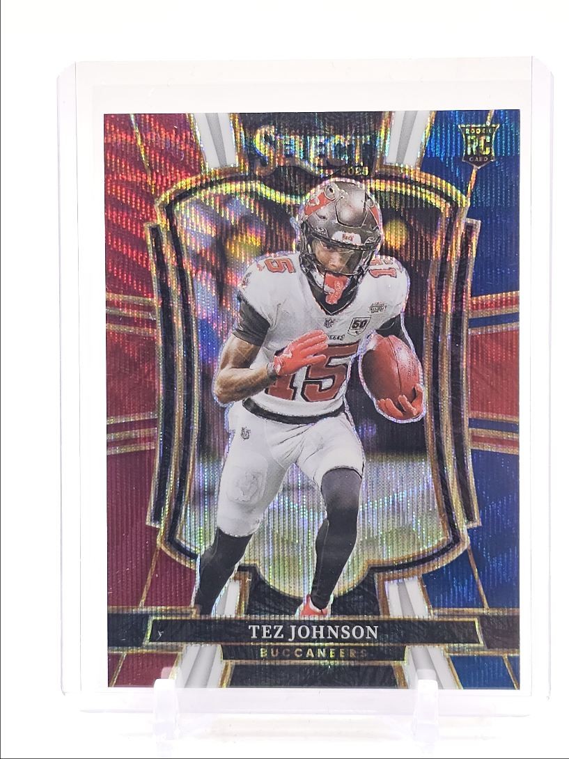 TEZ JOHNSON 2025 SELECT PREMIER LEVEL ROOKIE TRI COLOR PRIZM RC /299 Q6766