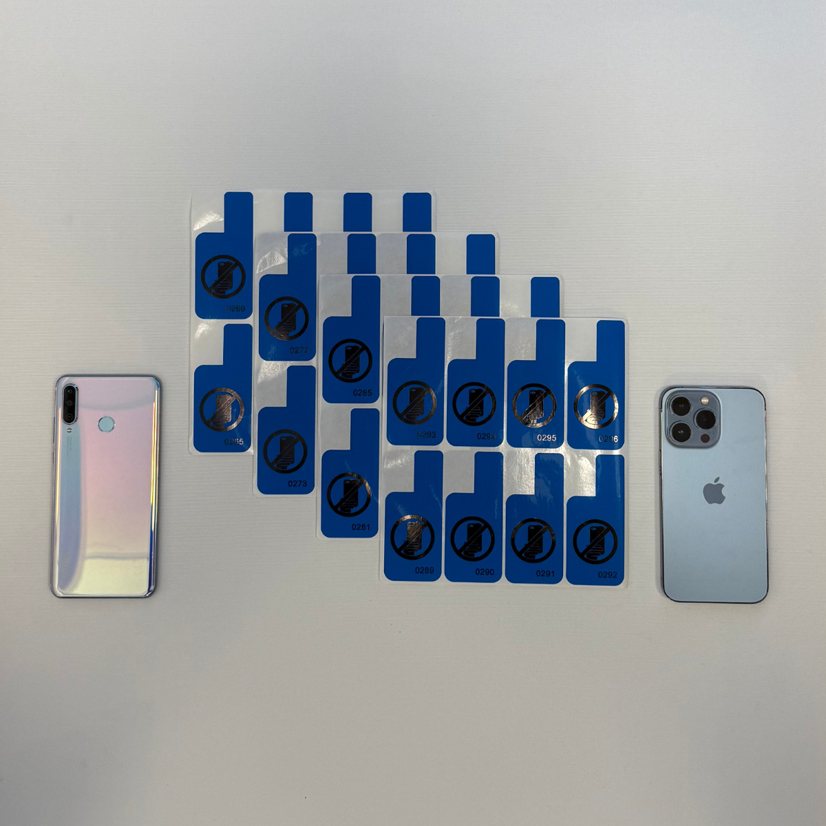 Etichette antimanomissione VOID senza residuo per fotocamere cellulari frontale