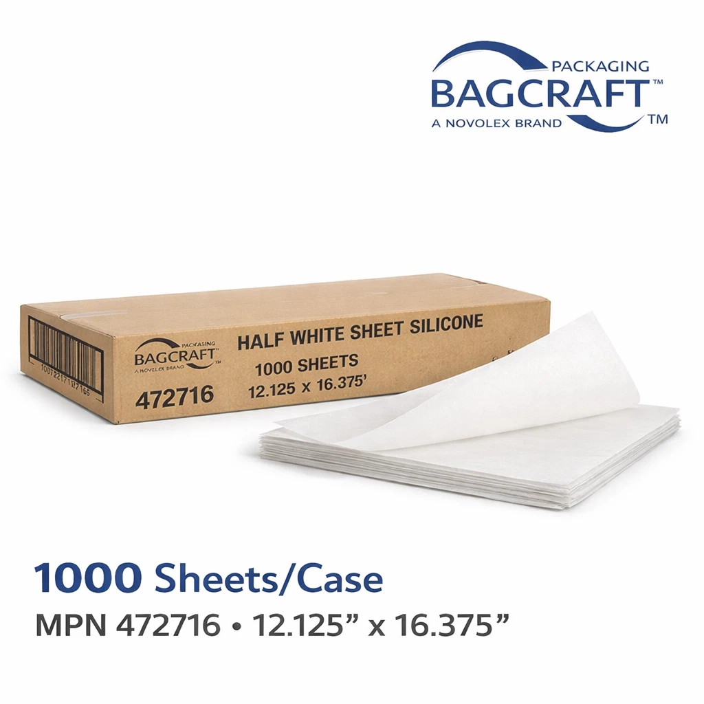 Bagcraft 472716 Half Sheet Silicone Pan Liners 12.125 x 16.375 1000/Case