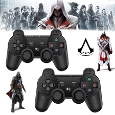 2X BLACK Wireless Bluetooth Video Controller For Sony PS3 Playstation 3 Gamepad