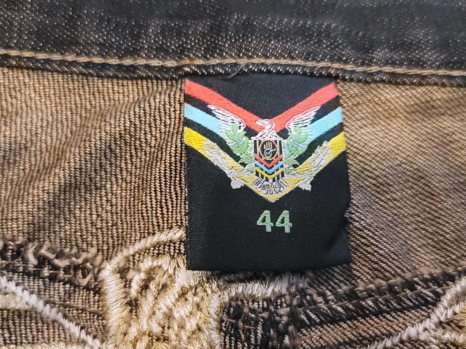 Vintage Miskeen Originals Eagle Emboideey Black Jeans Size 44x33 image 9