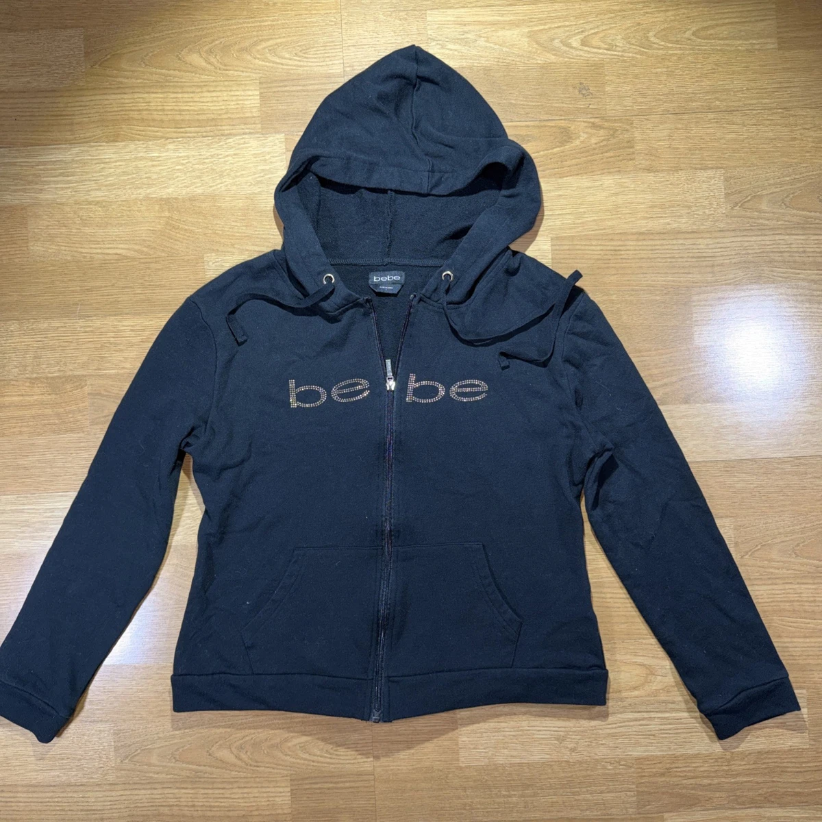 Pull Tunique Sweat BEBE Sport, Gris Foncé, Taille XL, Broderie, Neuf Avec étiquettes