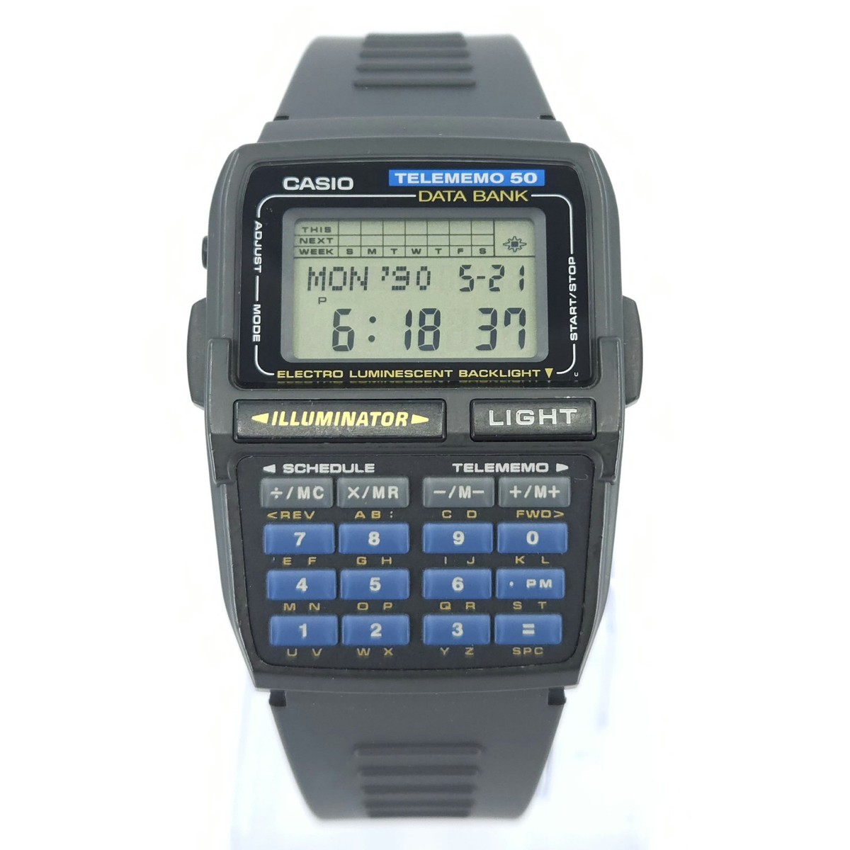 時計 CASIO DBC-600 80s 1st DATA BANK Vintage CASIO - DBC-600 - Databank - Vintage Digital Watch - Digital-Watch.com