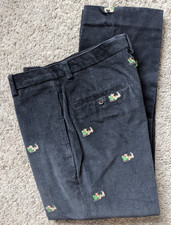 FLAWLESS BROOKS BROTHERS SANTA 31x32 CORDUROY CORD BLACK COTTON PANTS CASUAL