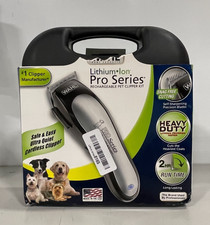 Wahl Black Silver Lithium Ion Pro Series Rechargeable 12 Piece Pet Clipper Kit
