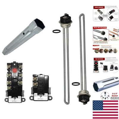 Efficient Electric Water Heater Tune-Up Kit with Thermostat & Heater Elements