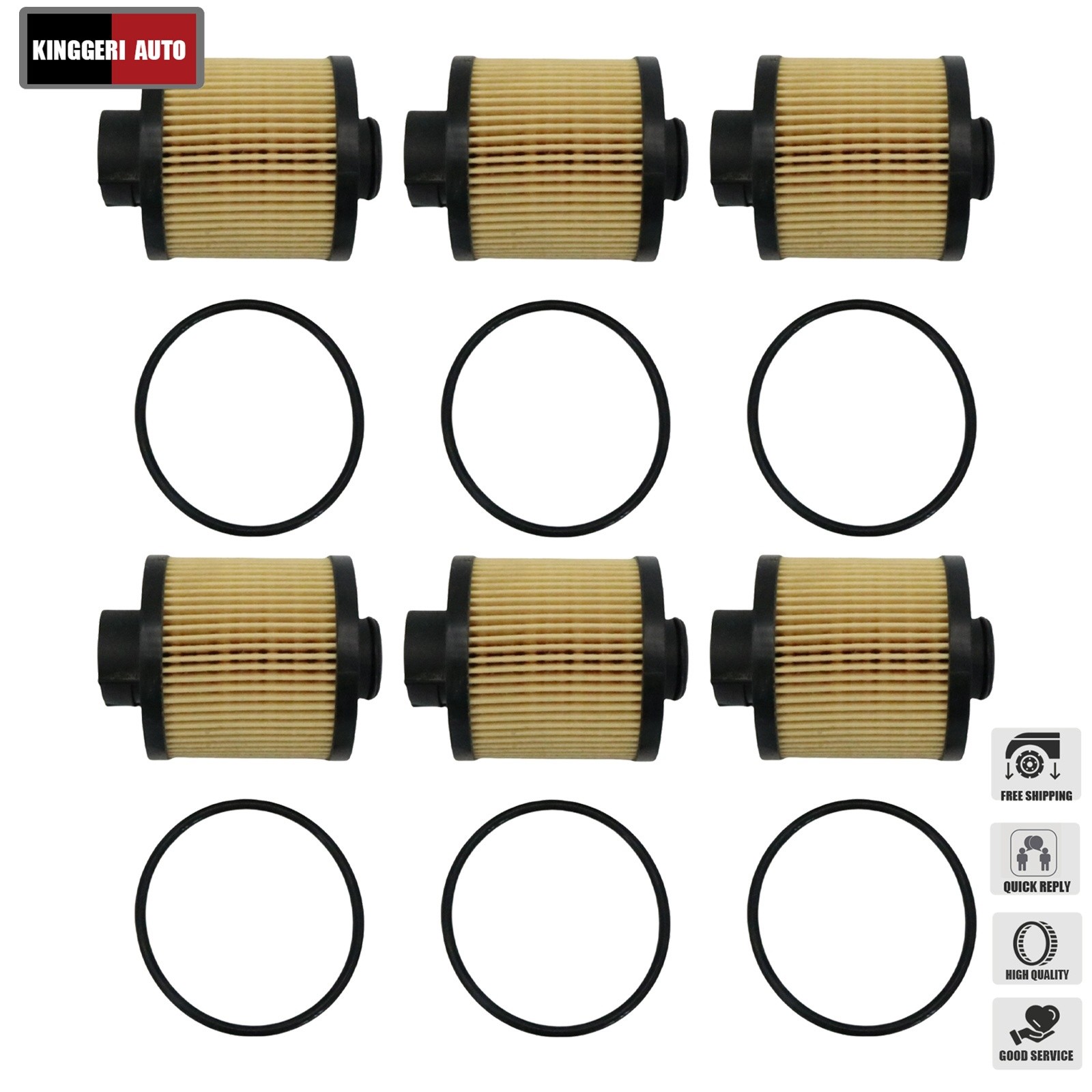 6Pcs Oil Filter Fits Lamborghini Gallardo 2004-2008 07L115561C USA