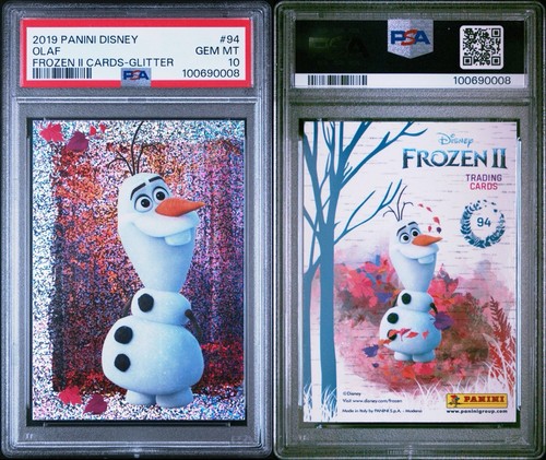 2019 Panini Disney Frozen 2 PSA 10 Gem Mint Glitter Refractor *Super Rare* Olaf - Picture 2 of 2