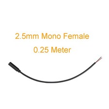 10pcs 25cm Mono Audio Aux Cord 2.5mm Female Jack 2pin Wire DIY Pigtail Cable