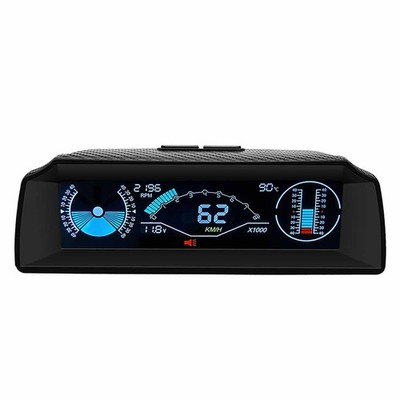 Car OBD2 Multi-function Gauge HUD Head-Up-Digital Speedometer Slope Display New