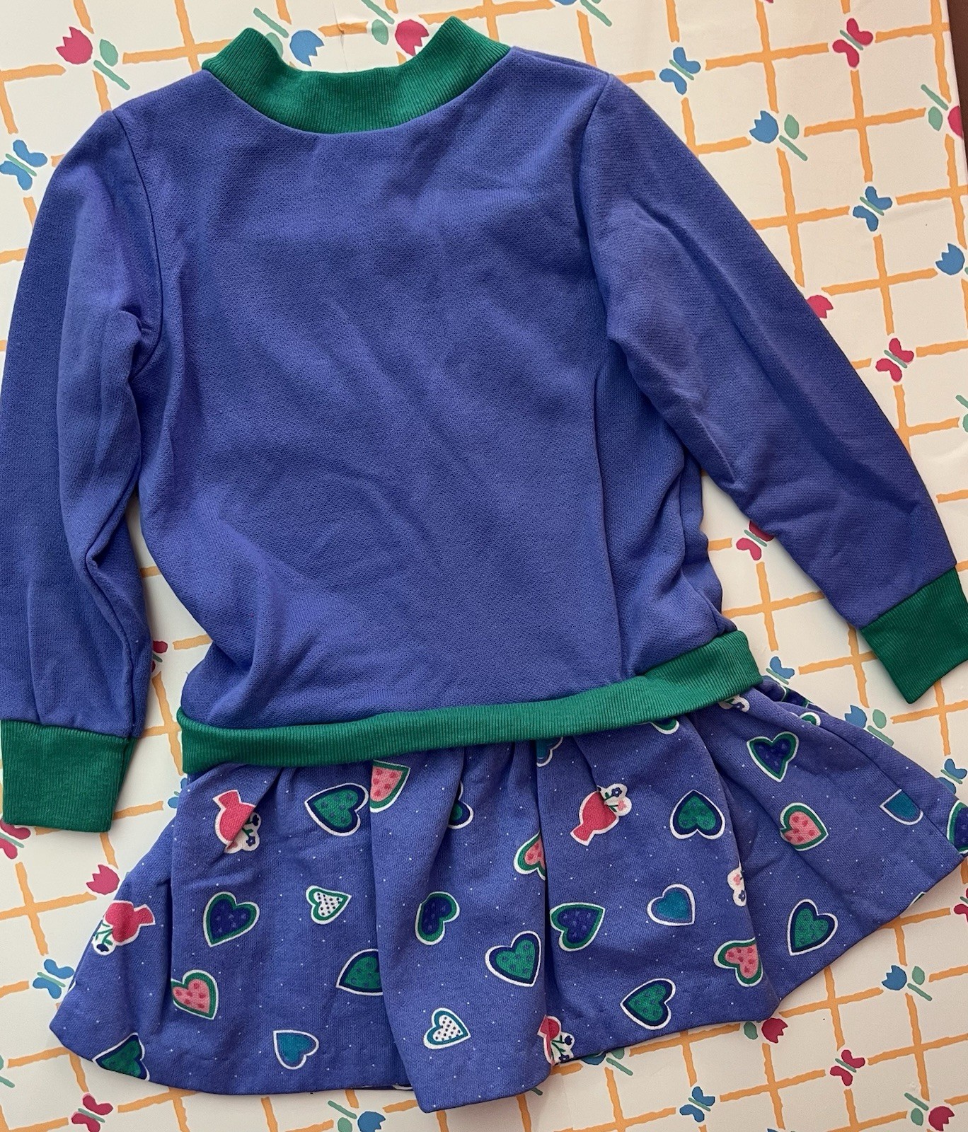 Vintage Barney 1990s Size 3T Dress EUC Purple Dinosaur Long Sleeve Girls