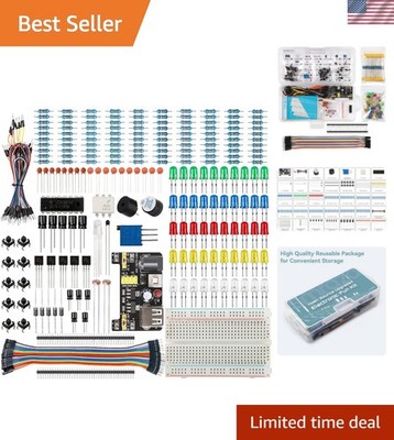 Beginner's Electronics Kit: Breadboard and Key Components for Arduino/Pi