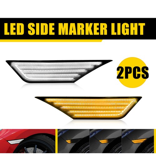 Fits 2016-2021 Honda LED Civic Switchback Side Marker Signal Lights Pair Smoke