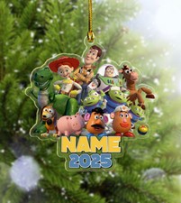 Personalized Pixar Toy Story Animated Characters Christmas Shape Ornament