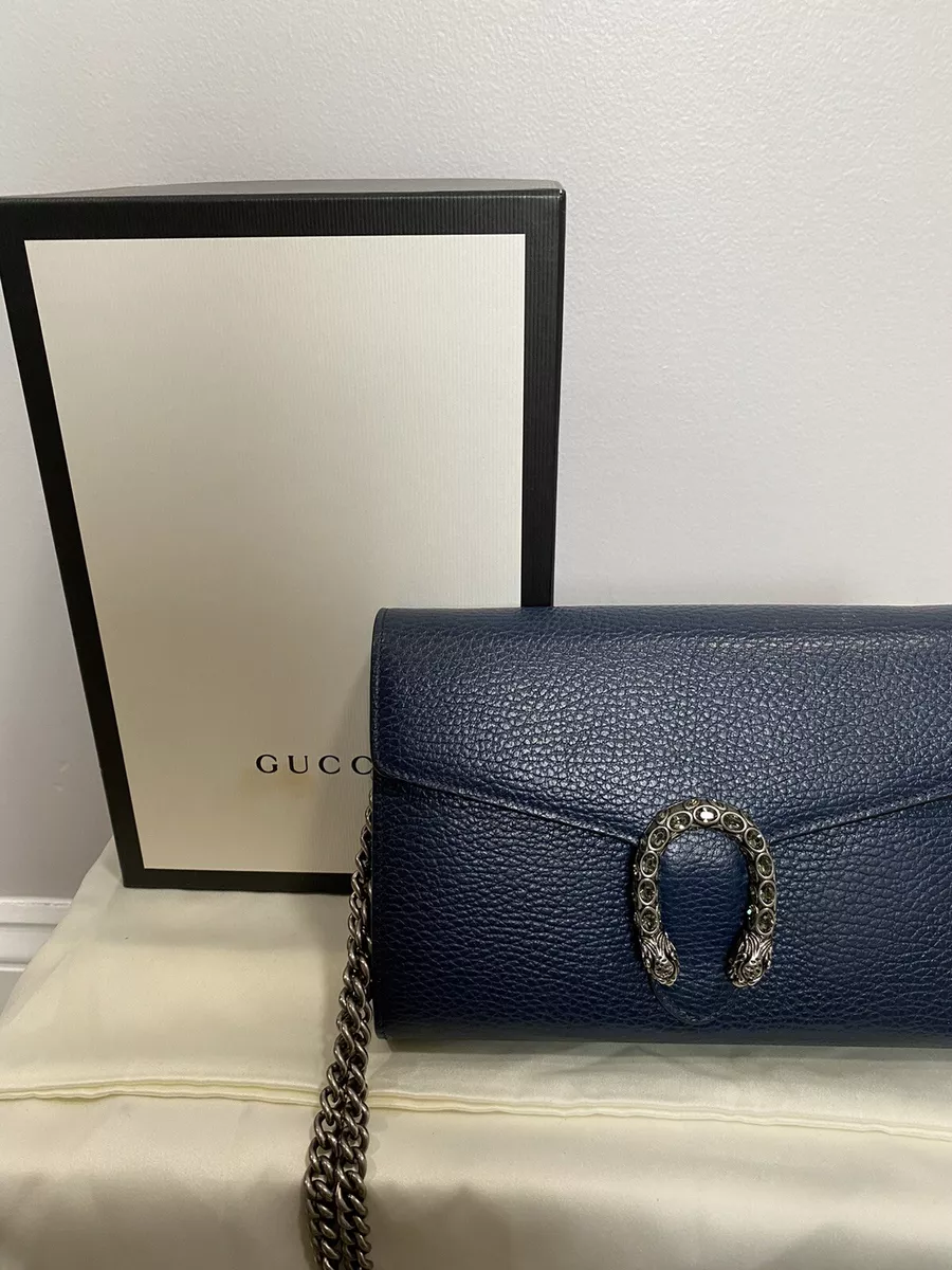 Gucci Black Mini Dionysus Wallet Chain Bag for Women