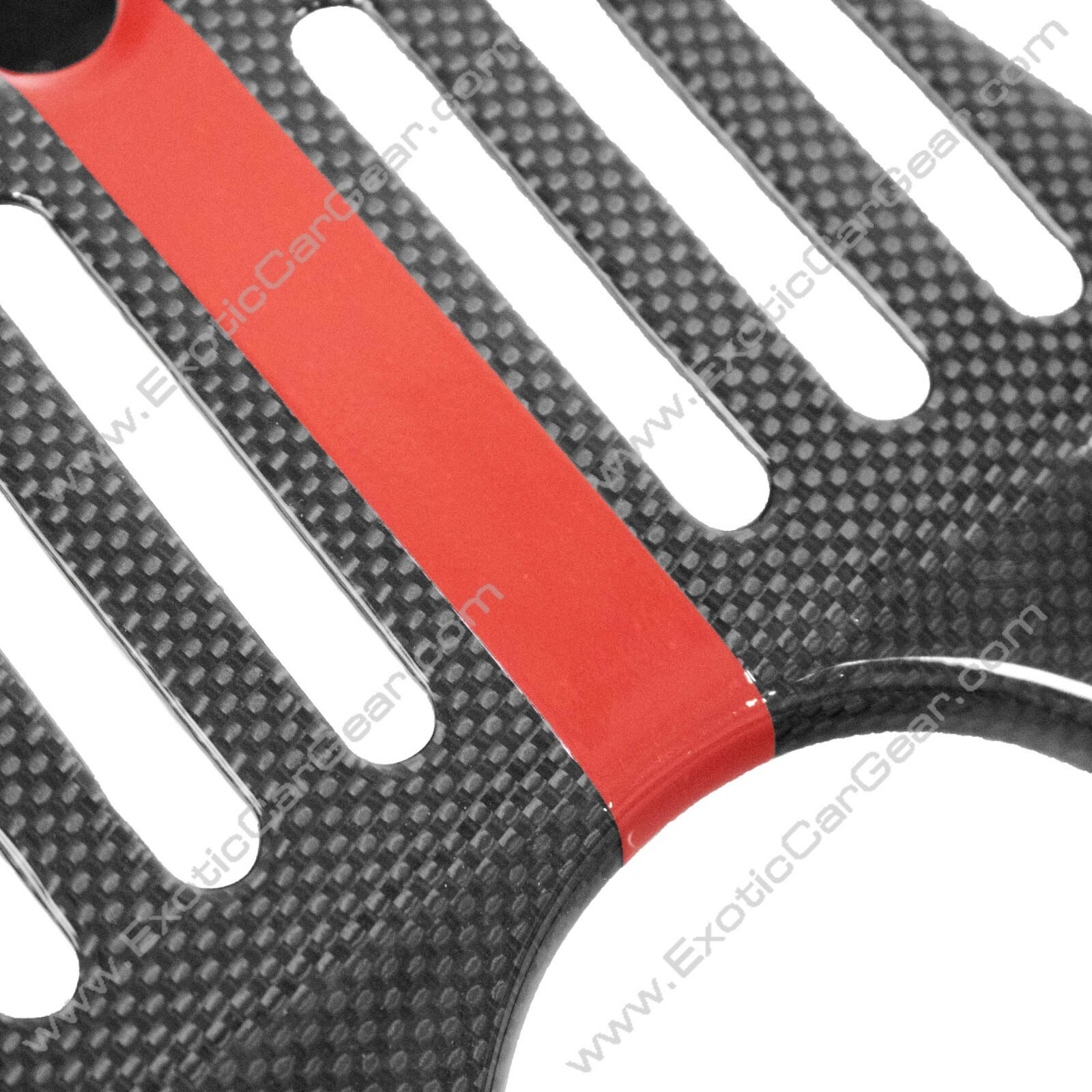 Ferrari 458 Carbon Fiber Rear Hatch Lock Plate With Custom Stripe 