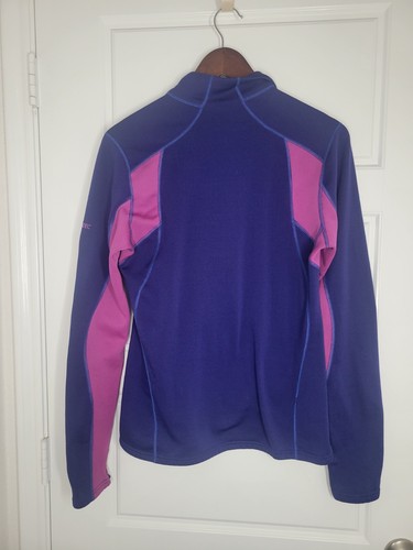Suéter de lana seca eléctrica para mujer Patagonia Polartec talla M 1/2 cremallera dos tonos - Imagen 6 de 7