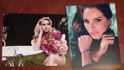 Lana Del Rey, 2 signierte Fotos (reproduziert), neu *Duo Deal*