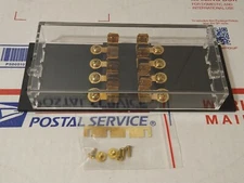 4-WAY 4X Glass Type AGU FUSE HOLDER Car Audio Fuse Block Acrylic Cover 4GA