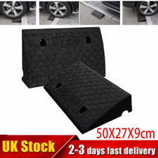 2PCS/Set Vehicle Slope Ramp Rubber Kerb Ramps Car Bike Threshold Heavy Duty NEW