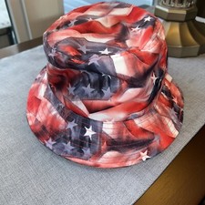 KBETHOS Patriotic Red White  Blue Stars  Stripes Bucket Hat