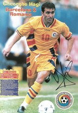 Georghe Hagi Romania autograph signed 20x30 cm picture
