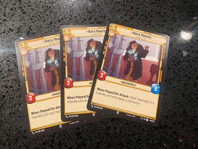 STAR WARS UNLIMITED TCG JTL Lot of 3 RAFA MARTEZ Cards NM GLOBAL SHIPPING