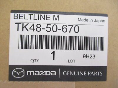 Genuine OEM Mazda TK48-50-670 Driver Rear Belt Molding Window