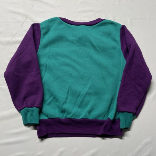 Vintage 90s Sweatshirt Boys Size 4T Cartoon Football Dog Art Touchdown USA Made - Picture 3 of 7
